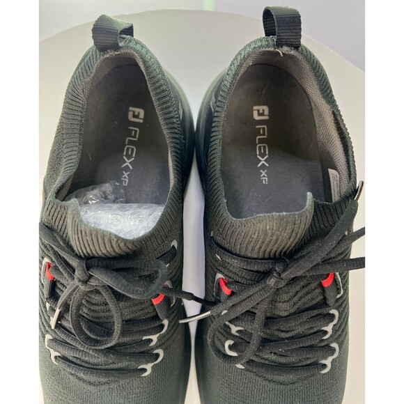 FootJoy FJ Flex XP Men\'s Knit Spikeless Golf Shoes Size 10.5 M Black main image 10